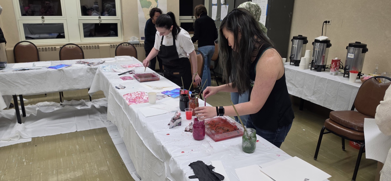 Temple Emanuel Ebru workshop